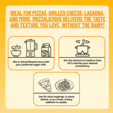Gloriously Vegan NoochyLicious MozzaLicious - Delicious Vegan Flavoured - Enjoy Authentic Mozzarella Flavor in Vegan Cheese - Free Recipes Included