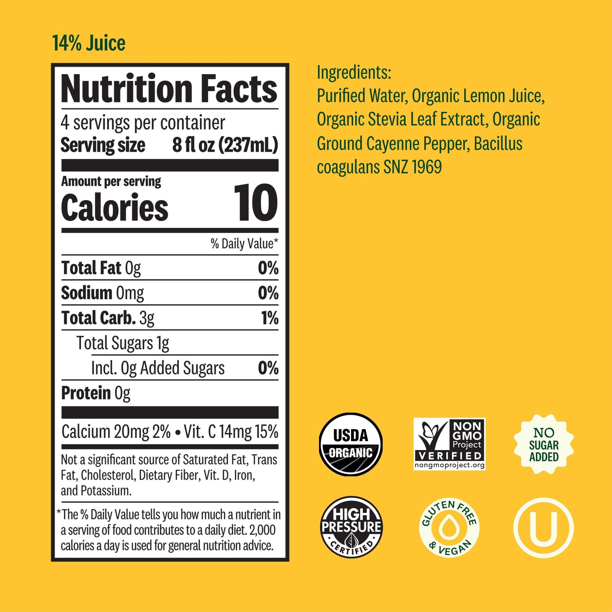Suja, Organic Lemon Love Juice, 32 Fl Oz