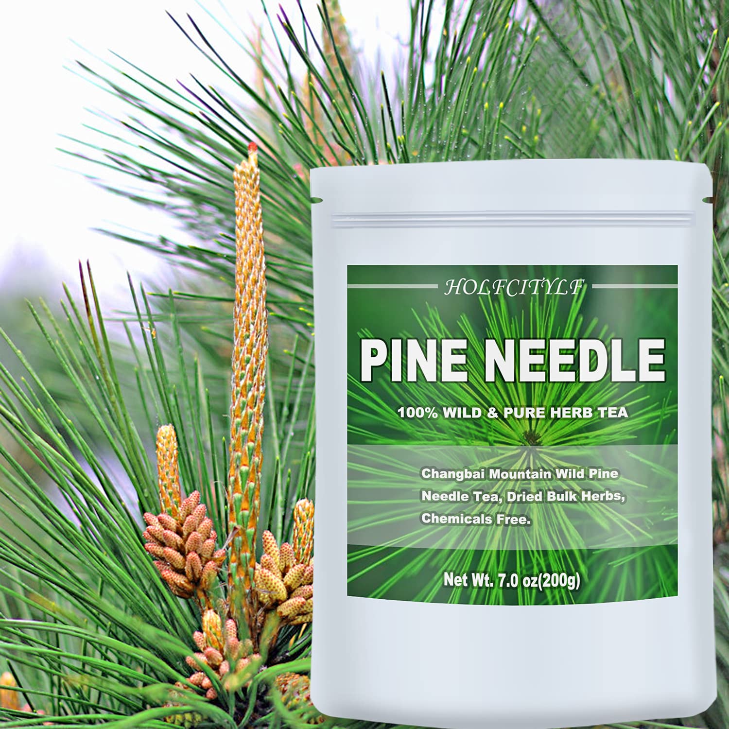 Dried Pine Needle Tea, Pine Needle Loose Leaf Tea, 200g