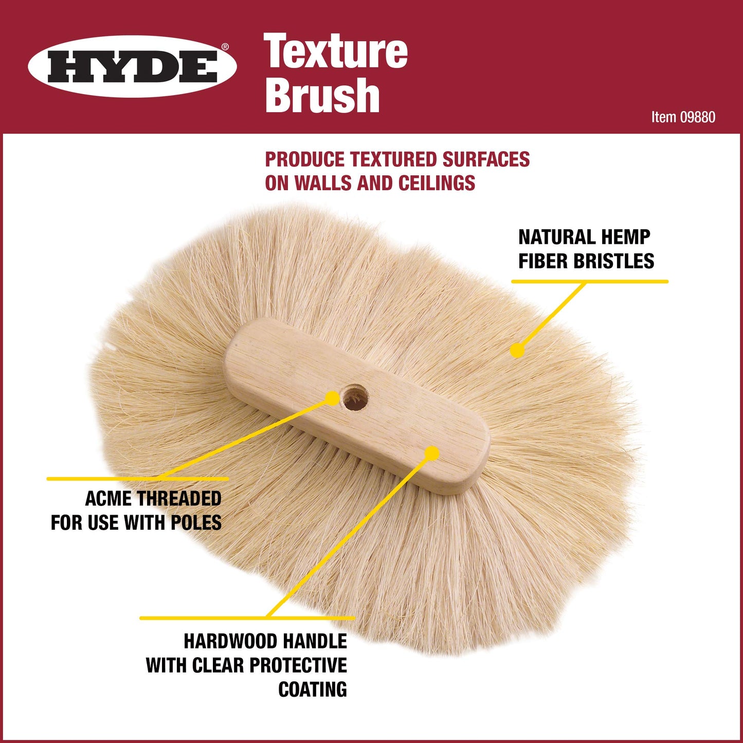 HYDE 09880 Texture Brush Large