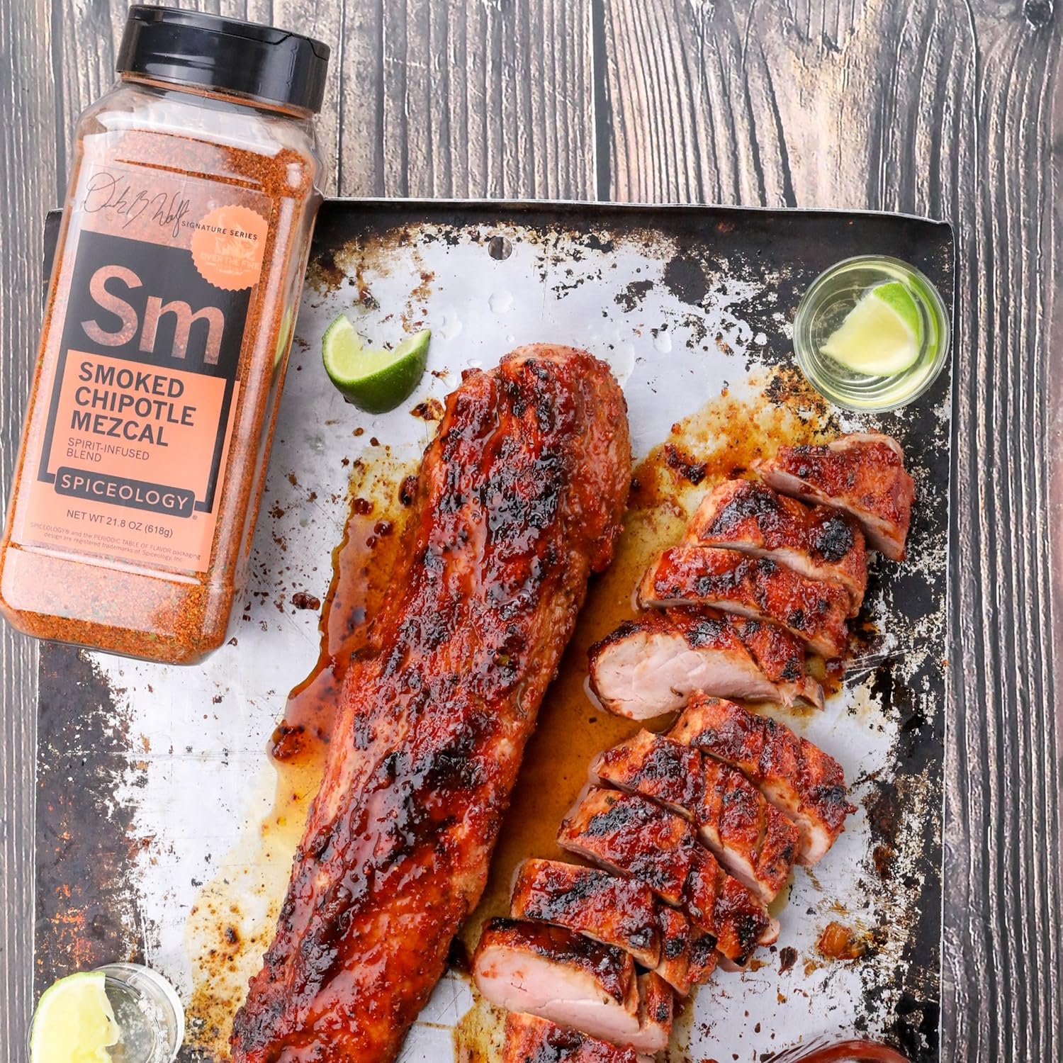 Spiceology & Derek Wolf - Smoked Chipotle Mezcal BBQ Rub - Spirit-Infused Barbeque Rubs, Spices and Seasonings - Use On: Seafood, Chicken, Pork