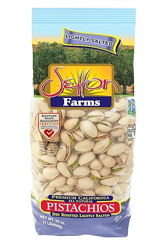 Lightly Salted Pistachios, Dry Roasted with Sea Salt, 1 lb Bag (16 oz)
