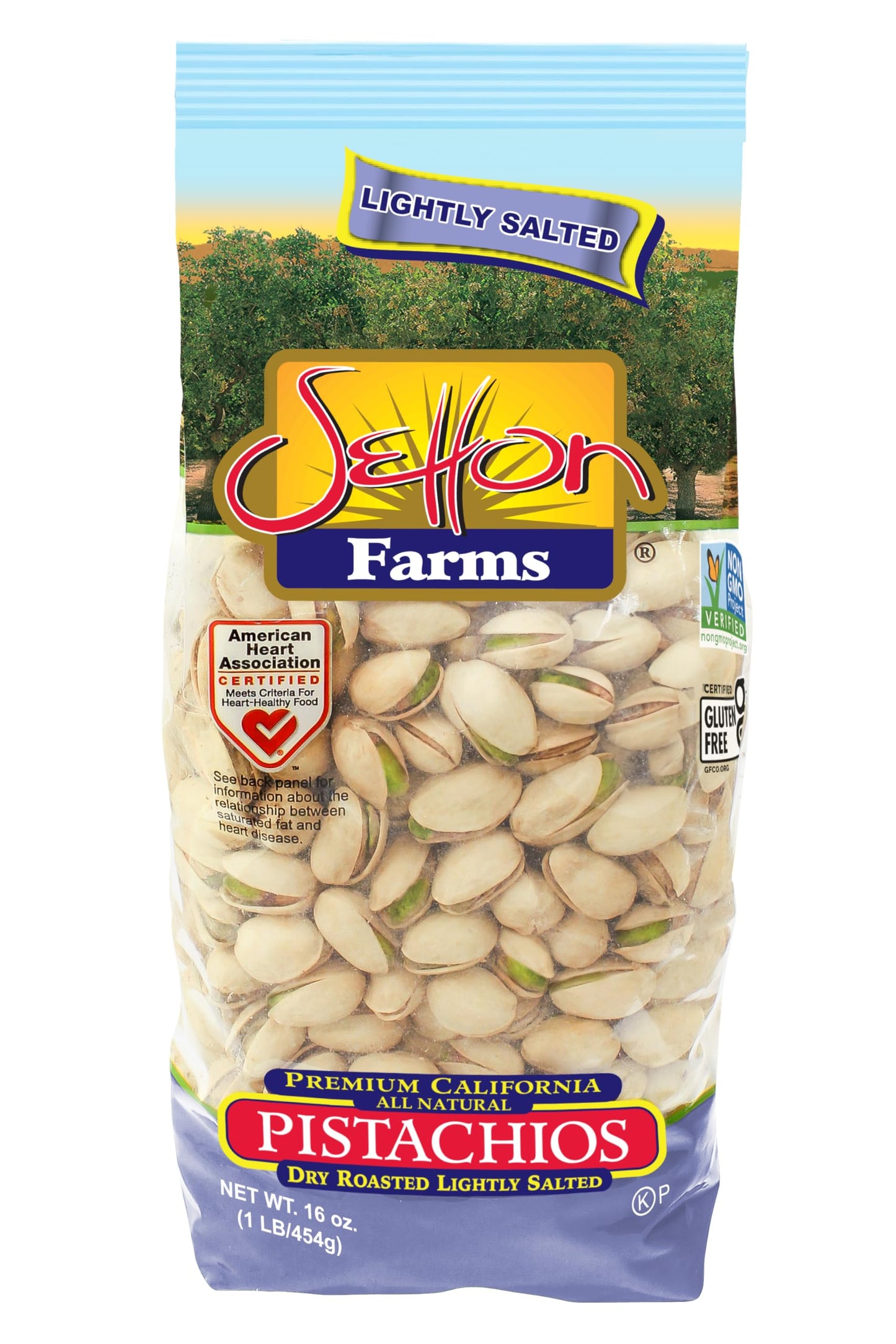 Lightly Salted Pistachios, Dry Roasted with Sea Salt, 1 lb Bag (16 oz)
