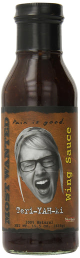 Pain is Good - Teri-Yah-Ki Screaming Wing Sauce - 13.5oz Bottle - Made in USA - All Natural Ingredients, Non-GMO, Gluten-Free, Sugar-Free, Vegetarian