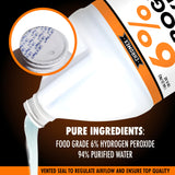 Chromex 6 Percent Hydrogen Peroxide, Food Grade, Home, Kitchen, Bath Cleaner, Laundry, Whitening (128 fl oz (Pack of 1)), NSF Certified