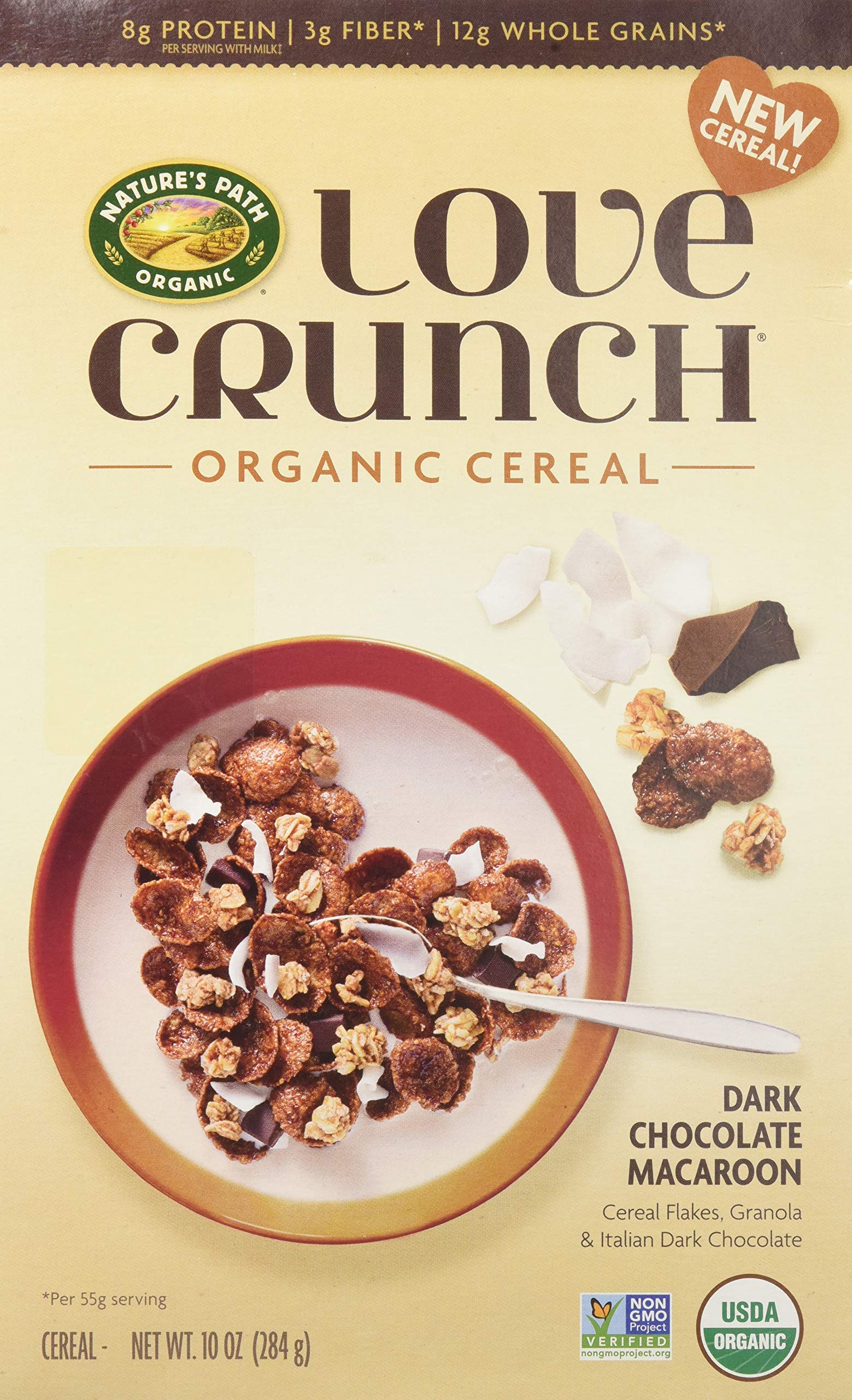 Natures Path Cereal Dark Chocolate Macaroon Live, 10 oz