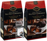 Private Selection Dark Chocolate Candy Sea Salt Caramels, 7.5 oz (2 Pack) Bundle with Ballard Products Pocket Bag
