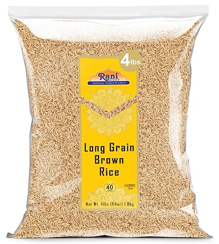 Rani Long Grain Brown Rice 64oz (4lbs) 1.81kg Bulk ~ All Natural | Gluten Friendly | Vegan | Non-GMO | Kosher | Product of USA