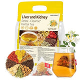 Premium Kidney and Liver Detox Tea - 8 Herbal Blend with Dandelion, Goji Berry, Jujube, Licorice Root & Chrysanthemum - Caffeine & Sugar Free - 20