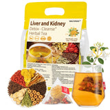 Premium Kidney and Liver Detox Tea - 8 Herbal Blend with Dandelion, Goji Berry, Jujube, Licorice Root & Chrysanthemum - Caffeine & Sugar Free - 20