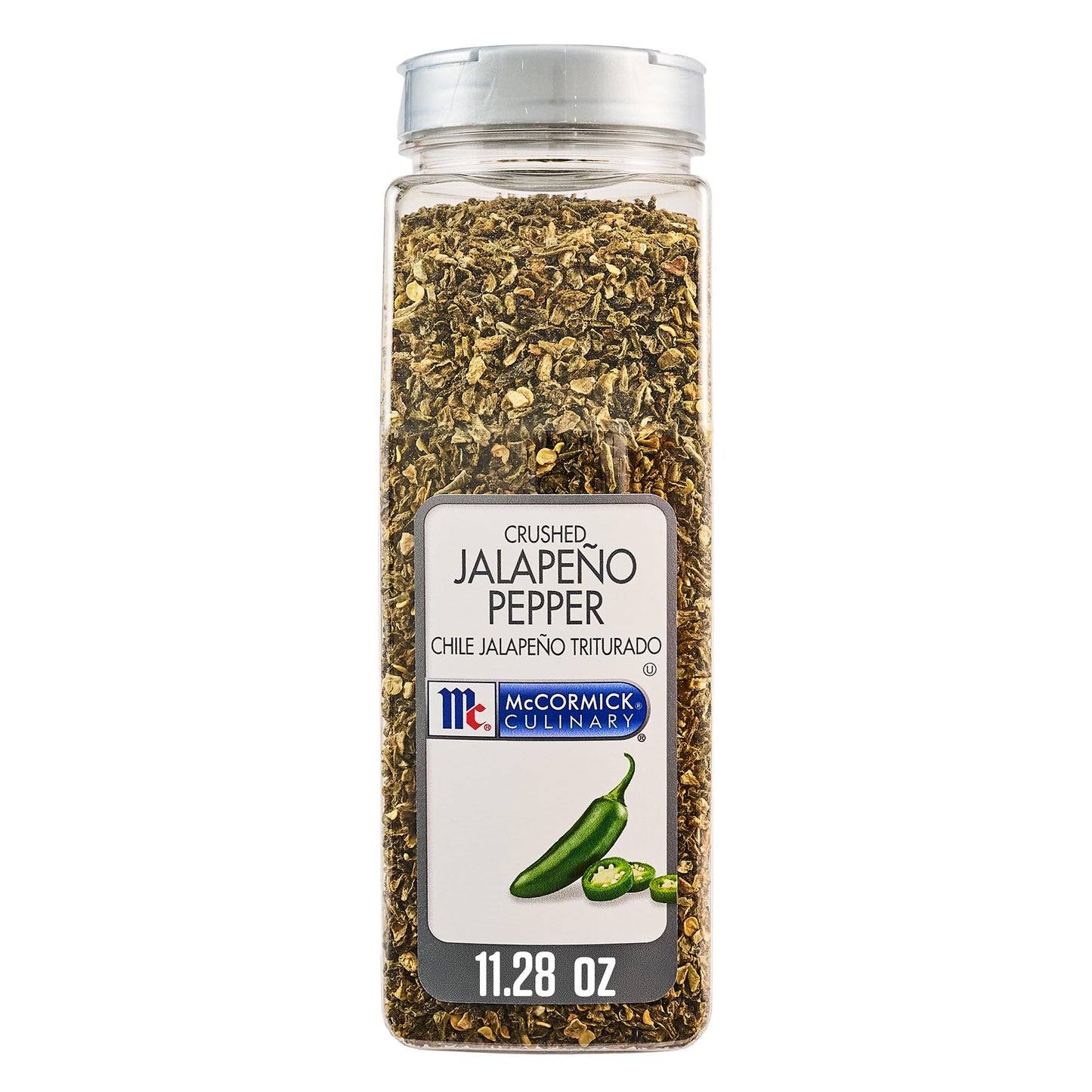McCormick Culinary Jalapeño Pepper, Crushed, Bold Jalapeño Flavor, Moderate Heat for Cooking and Tableside with Pizza, Chili, Salsa, Tacos, Nachos