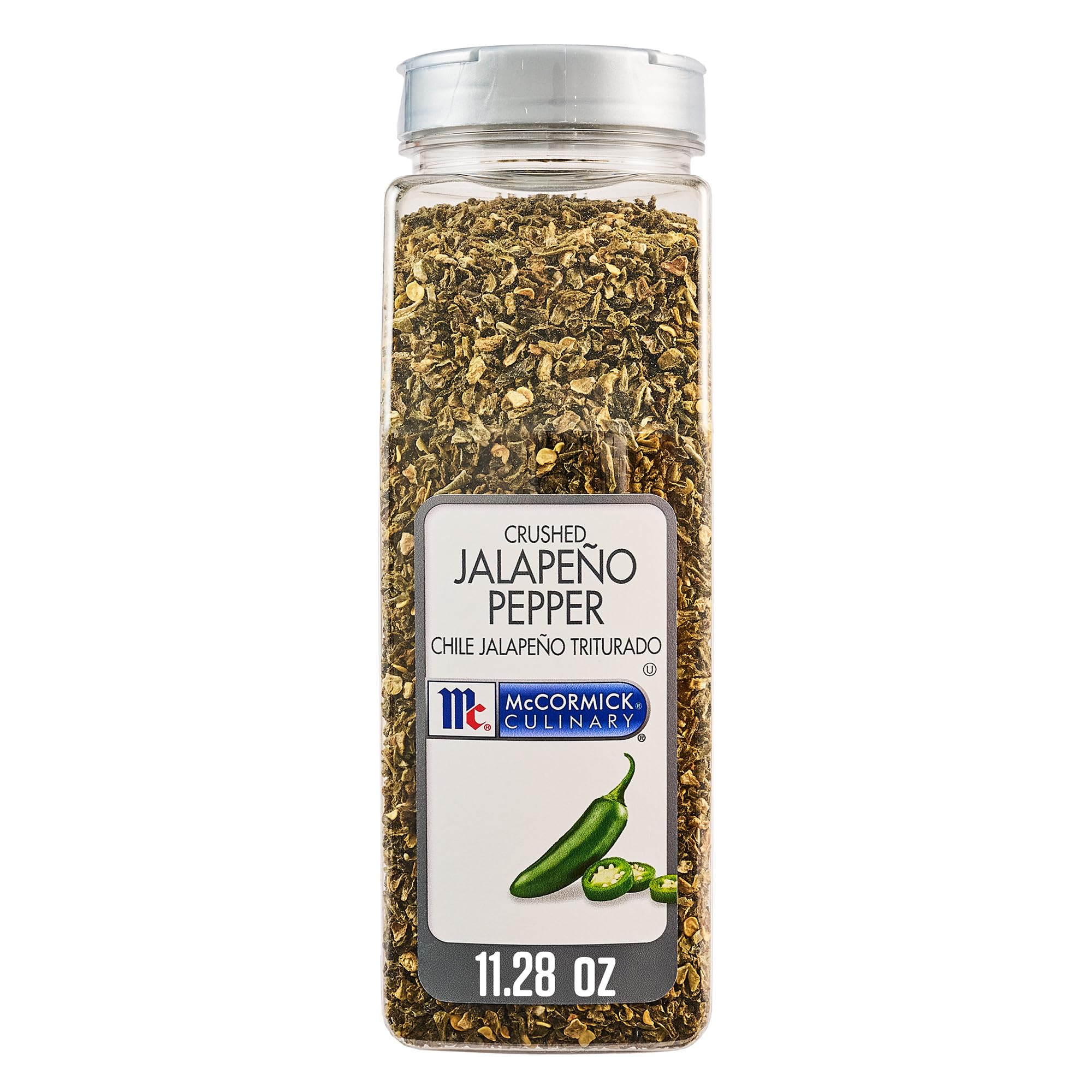 McCormick Culinary Jalapeño Pepper, Crushed, Bold Jalapeño Flavor, Moderate Heat for Cooking and Tableside with Pizza, Chili, Salsa, Tacos, Nachos
