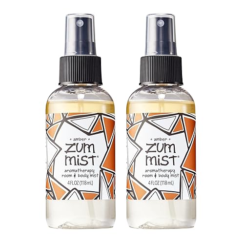 Zum Indigo Wild Mist Room & Body Spray - Aromatherapy Essential Oil Spray - Natural Body Mist & Room Spray - Amber Scent - 4 fl oz (2 Pack)