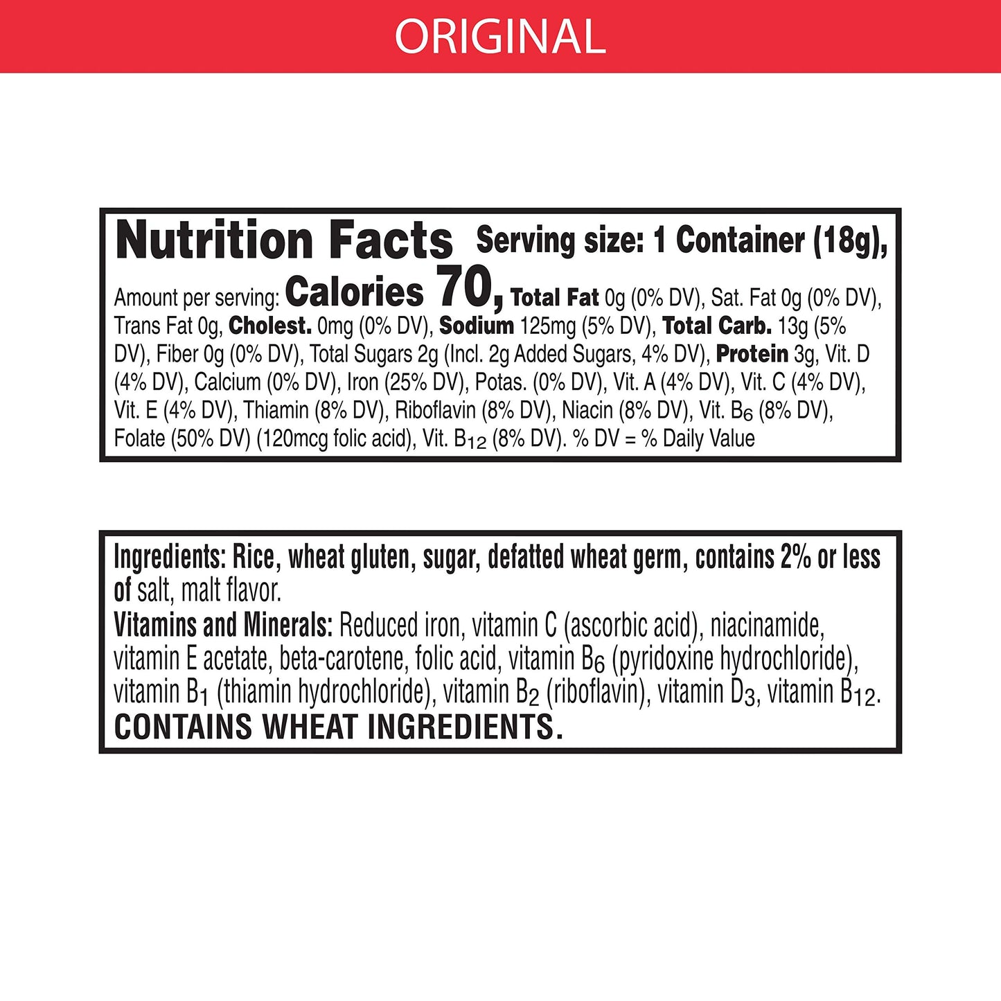 Kellogg's Special K, Breakfast Cereal, Original, .63oz (96 Count)