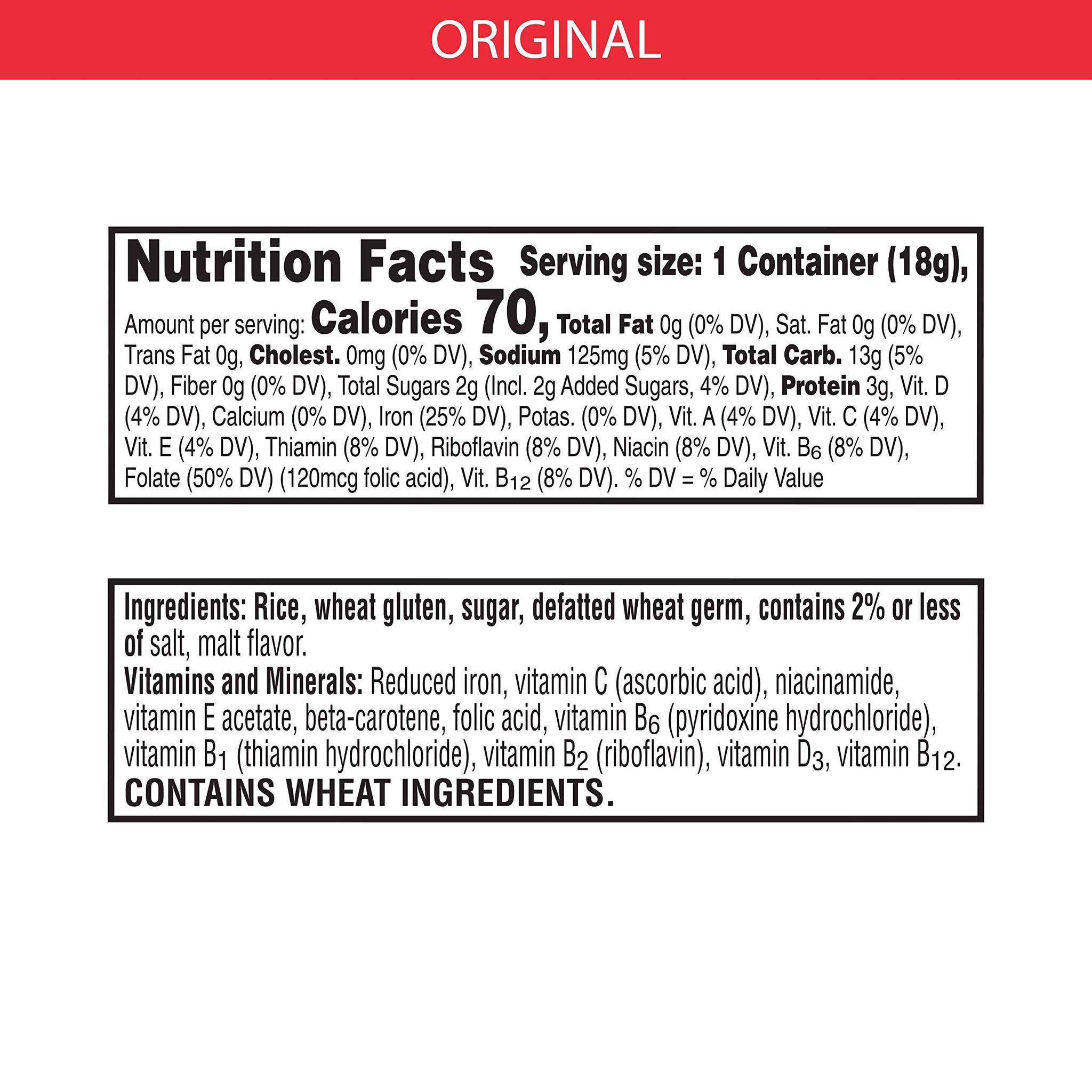 Kellogg's Special K, Breakfast Cereal, Original, .63oz (96 Count)