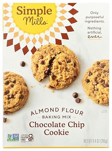 Simple Mills Almond Flour Baking Mix, Chocolate Chip Cookie Dough Mix - Gluten Free, Plant Based, 9.4 Ounce (Pack of 1)