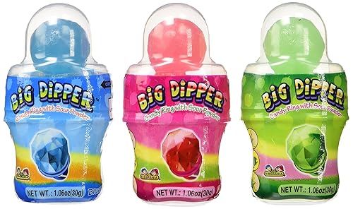 Big Dipper Candy Ring With Sour Powder 12 Count
