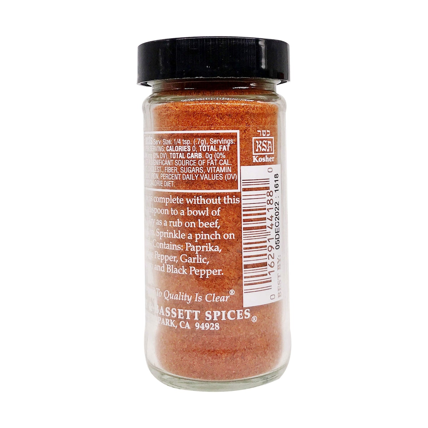 Morton & Bassett Chili Powder Seasoning, 1.9oz - Salt-Free, Non-GMO, Smoky & Bold Blend for Mexican & Tex-Mex