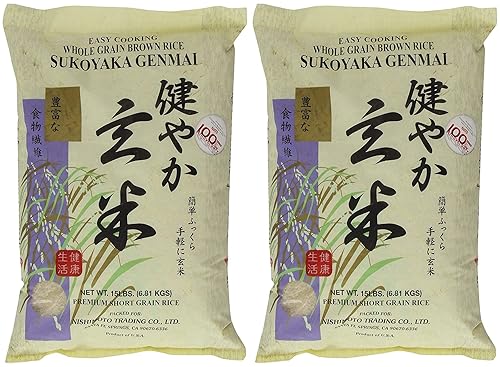 Sukoyaka Brown Rice, Genmai, 15-Pound Pack of 2