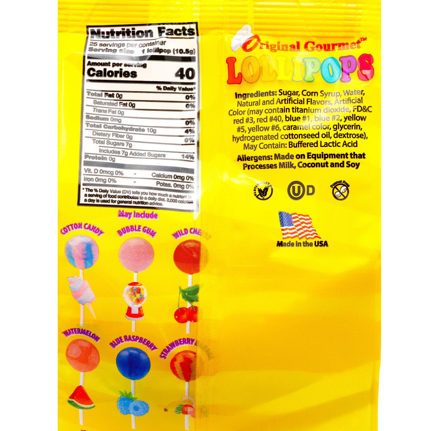 Original Gourmet Lollipops 25 Ct Variety Pack - 25 Individually Wrapped Hard Candy Suckers, Sweet Treets for Pinatas, More (9.25 Oz Lollipop