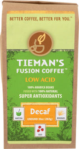 Tiemans Coffee, Coffee Decaffinated Ground, 10 Ounce