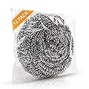 ovwo 12Pack Upgraded Steel Wool Scrubbers - Premium Stainless Steel Scrubber, Metal Scouring Pads, Steel Wool Pads, Kitchen Cleaner, Heavy Duty