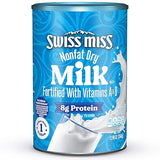 Swiss Miss Nonfat Dry Milk, Fortified with Vitamins A & D, Hot Cocoa Bar Supplies, 12.98 oz. Canister