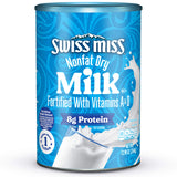 Swiss Miss Nonfat Dry Milk, Fortified with Vitamins A & D, Hot Cocoa Bar Supplies, 12.98 oz. Canister