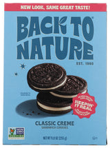 Back To Nature Classic Creme Sandwich Cookies - Plant-Based Cookies Made With Wheat Flour - Non-Gmo, No High Fructose Corn Syrup, 9 Ounce (Pack Of 1)