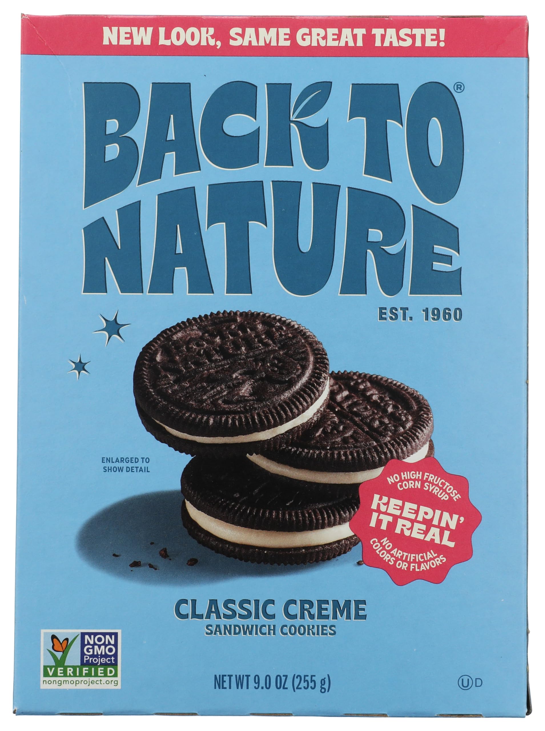 Back To Nature Classic Creme Sandwich Cookies - Plant-Based Cookies Made With Wheat Flour - Non-Gmo, No High Fructose Corn Syrup, 9 Ounce (Pack Of 1)