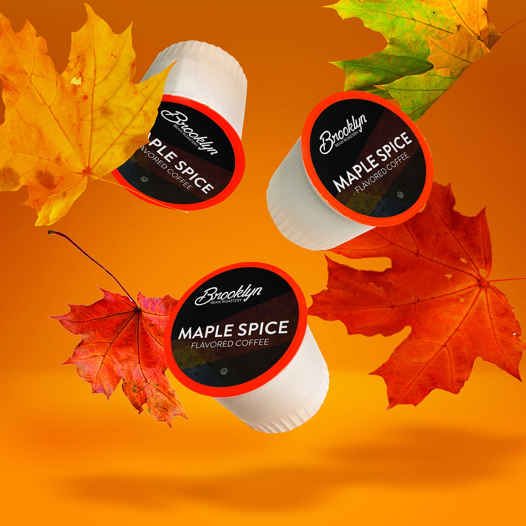 Brooklyn Beans Roastery Coffee Pods, Fall Maple Spice Flavored - Compatible with Keurig K Cup Brewers Including 2.0 Machines, 40 Count