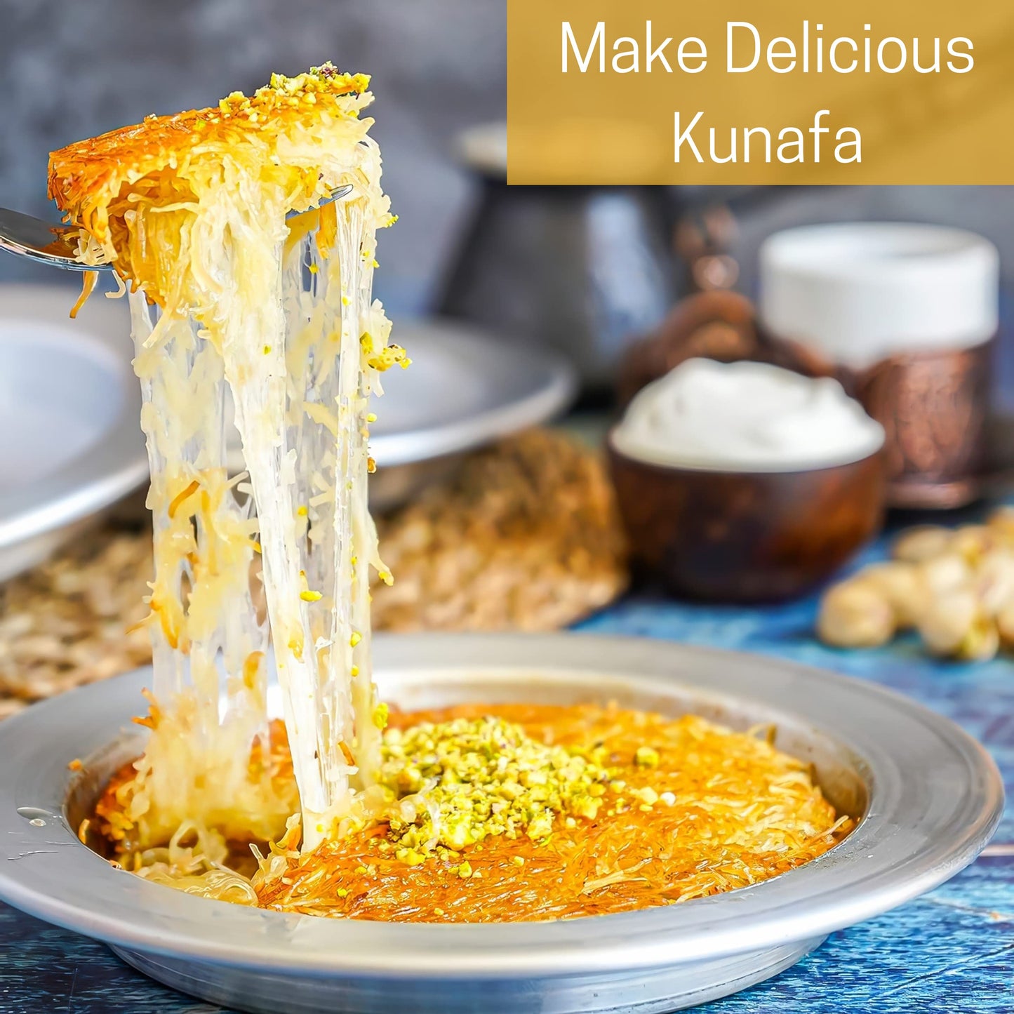 Kral Turkish Kataifi, Traditional Shredded Phyllo Dough for Kunefe, Dubai Chocolate & Middle Eastern Desserts, Halal 500g (17.6oz) Kadayif