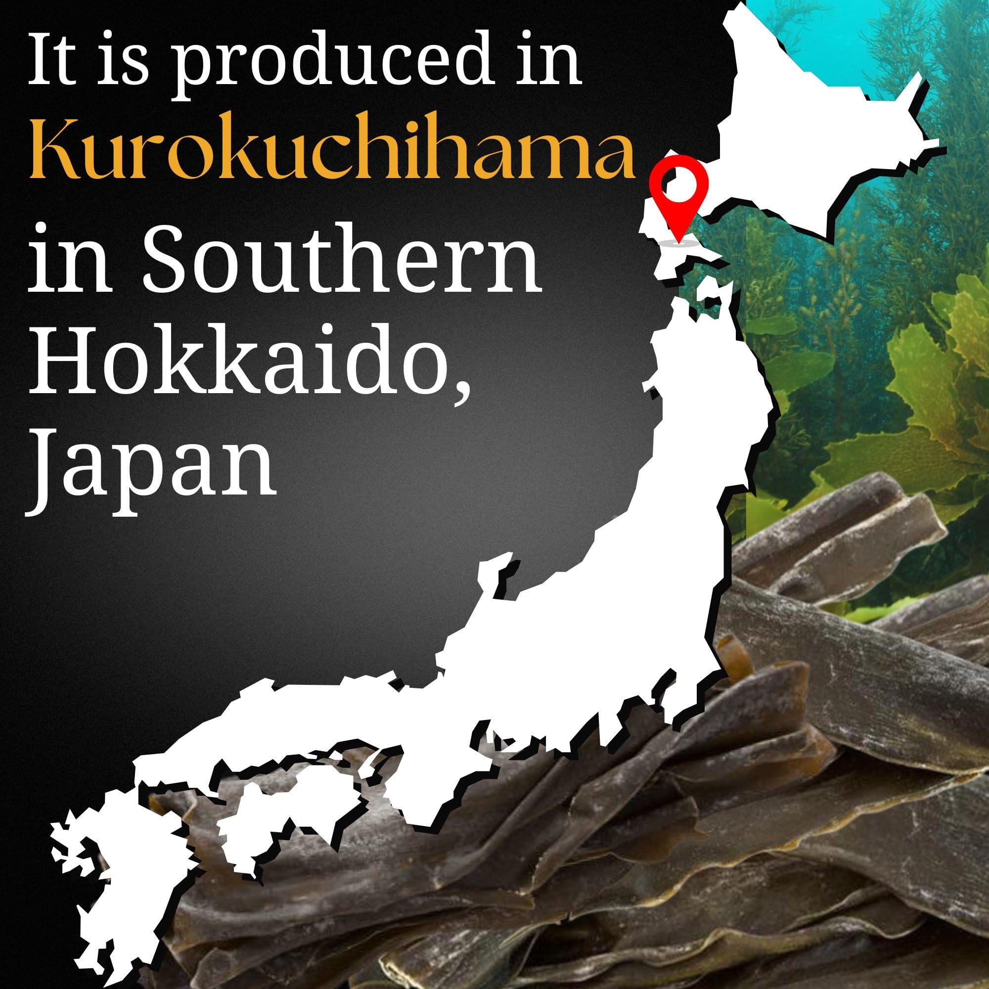 Hokkaido Sweet Kelp, Natural Umami, Wild Kombu from Hokkaido | No preservatives, No additives, Non-GMO | Japanese Dried Seaweed | 3.5oz (100g) by SUI