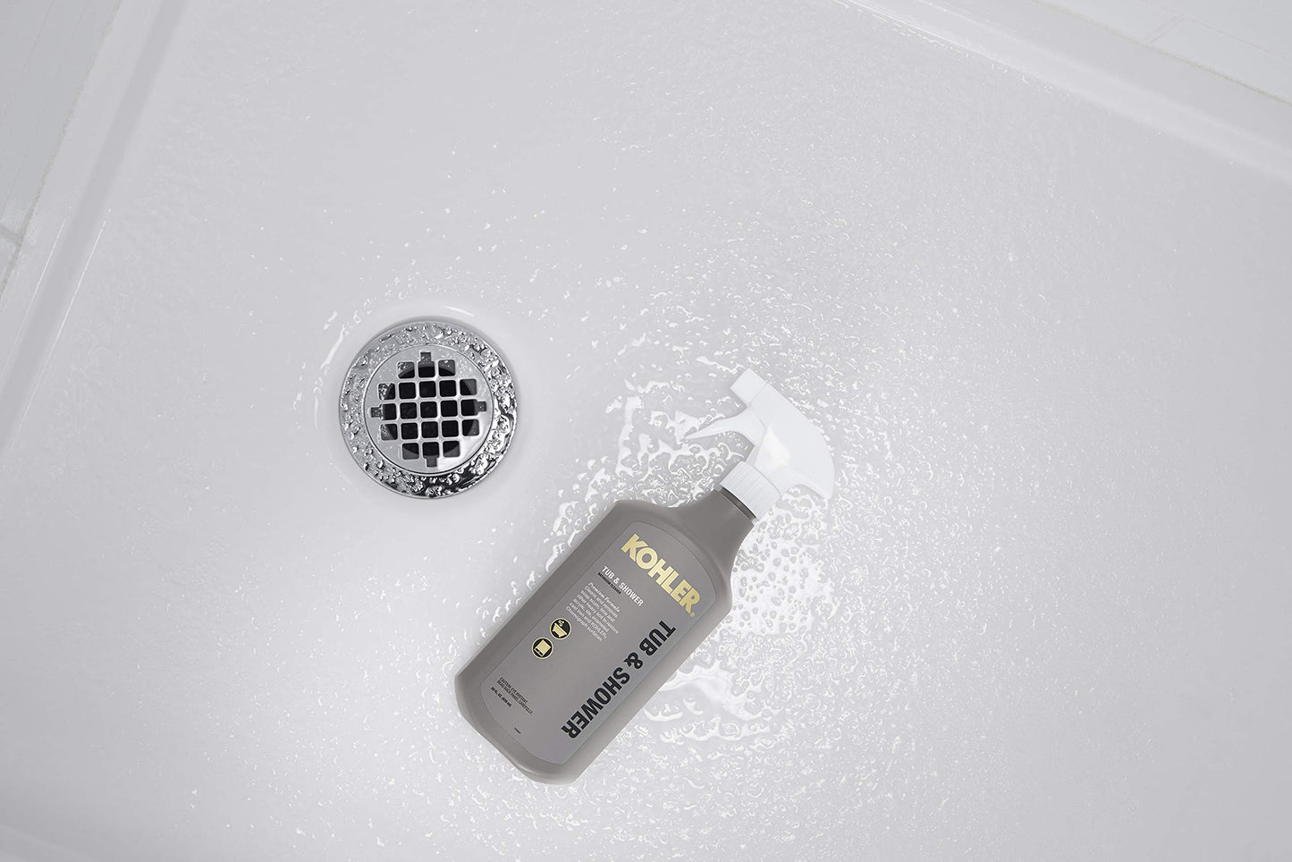 KOHLER K-EC23732-NA Tub and Shower Cleaner, Bathroom Cleaner, Restores Acrylic, Tile, Enameled cast iron, Lithocast, Residue Free, 28 FL Oz