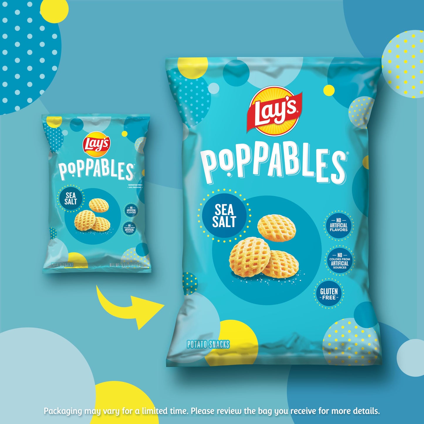 Lay's Poppables Potato Snacks Sea Salted, 5 Oz
