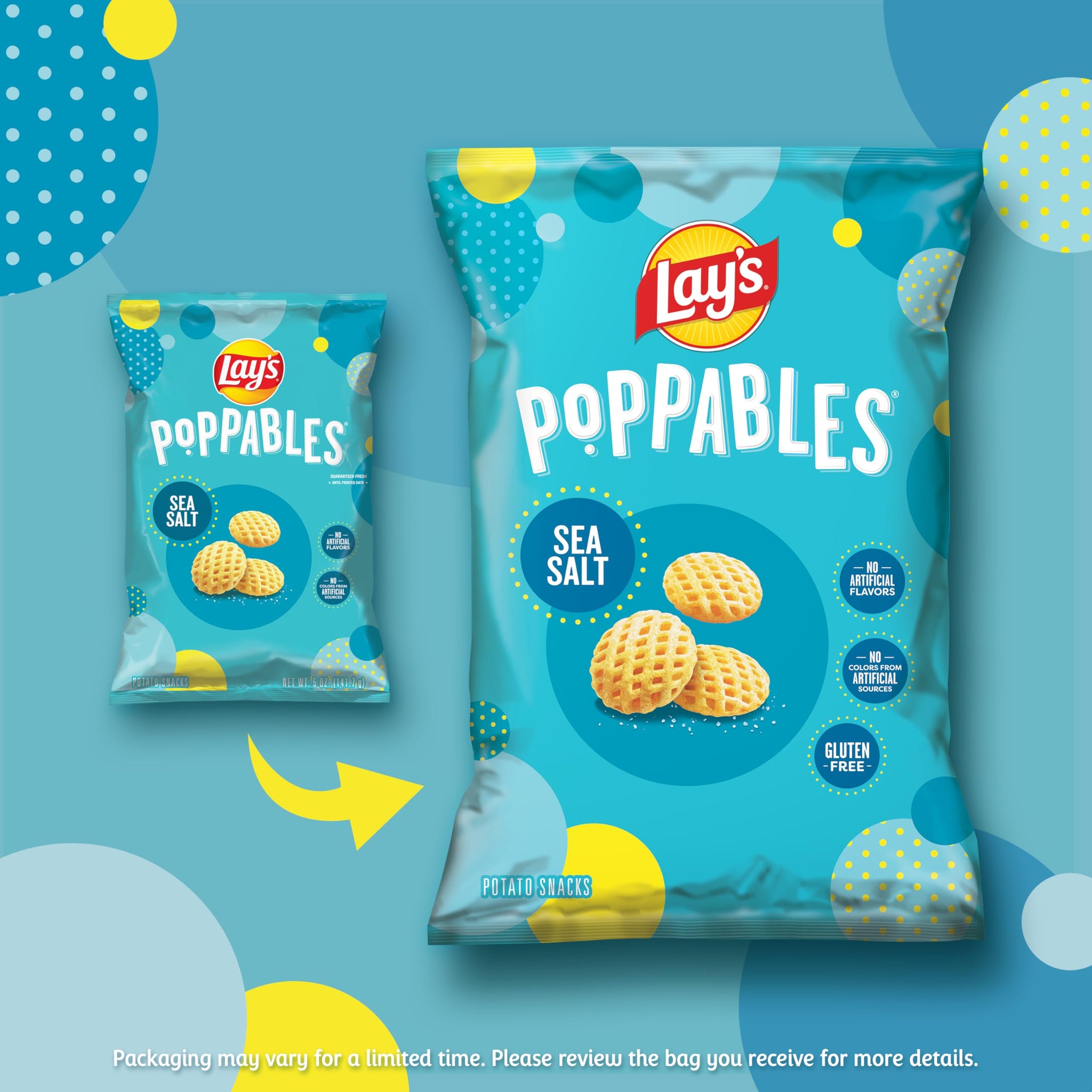 Lay's Poppables Potato Snacks Sea Salted, 5 Oz