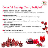 Hibiscus Flowers 1lb (16oz) - All Natural, Triple Cleaned - Whole Soft Flowers and Petals - Flor de Jamaica. Great for Hot or Iced Tea and Agua