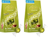 Lindt LINDOR Pistachio Milk Chocolate Candy Truffles, 8.5 oz. Bag (Pack of 2)