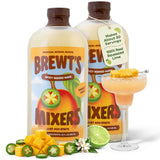 Brewt’s Spicy Mango Margarita Mix - Handcrafted Cocktail & Mocktail Mixer with Real Lime Juice, No Preservatives, Real Ingredients - Non-Alcoholic