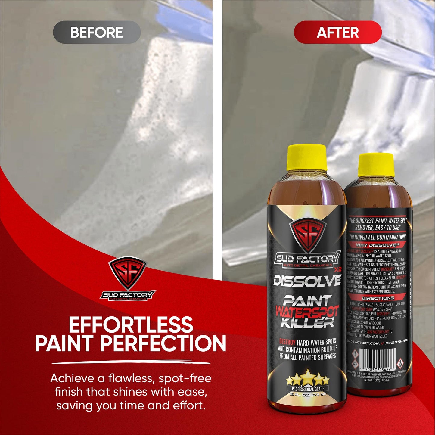 Sud Factory Ultimate Upgraded Paint, Glass Water Spot & Stain Removers Plus Protection Coating for Cars, Homes & Boats Bundle Of 3