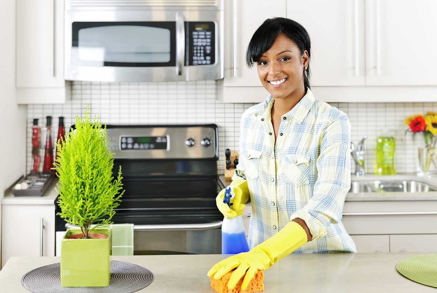 Soft Scrub Yellow Reusable Latex Household Glove X-Large (2 Pair)