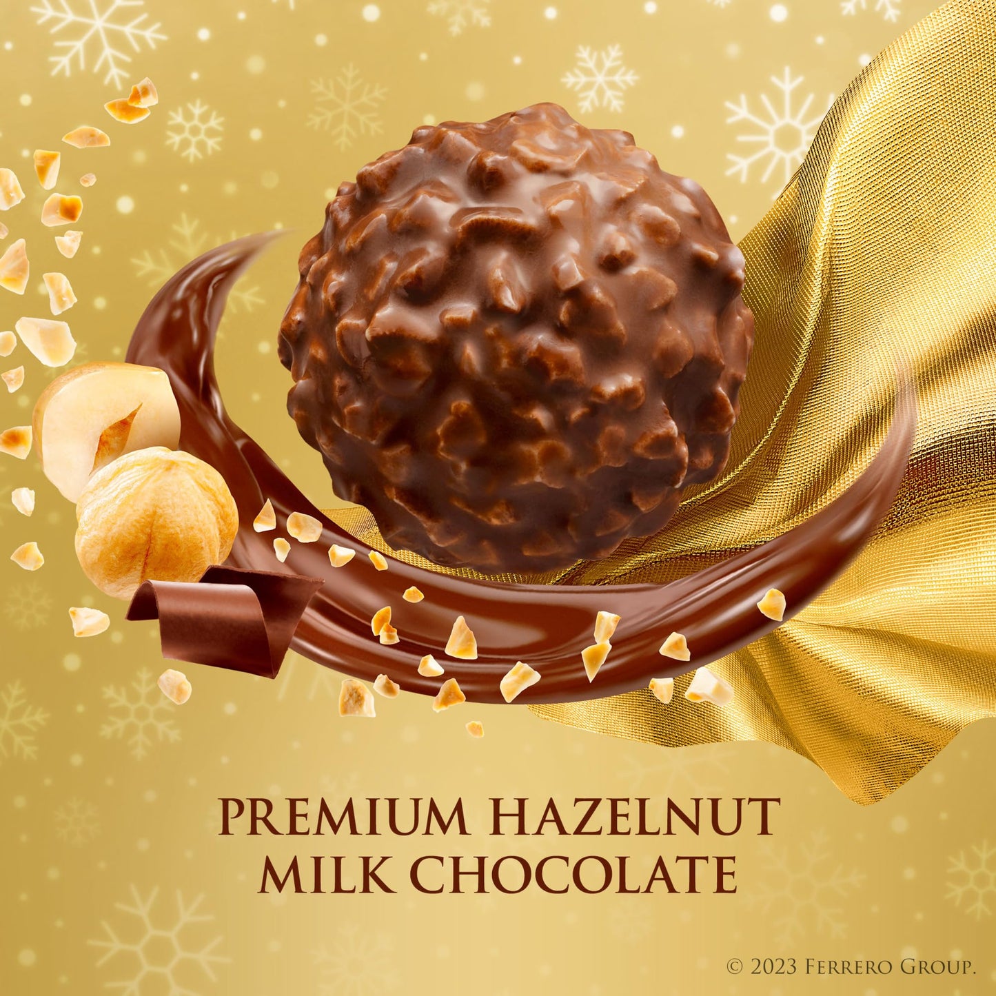 Ferrero Rocher, 12 Holiday Gift Packs, Premium Gourmet Milk Chocolate Hazelnut, Individually Wrapped Chocolate, 1.3 oz Each