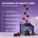 Mixed Berry Gummies with Melatonin 10mg, Magnesium & L-Theanine - Vegan, Non-GMO, Sugar Free