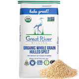 Great River Milling Organic Hulled Spelt Berries | Ancient Whole Spelt Grain | High Fiber & Protein | Non-GMO & Kosher | Ideal for Baking, Salads