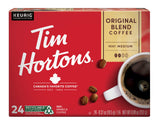 Tim Hortons Original Blend, Medium Roast Coffee, Single-Serve K-Cup Pods Compatible with Keurig Brewers, 24 Count(Pack of 1)(Packaging may vary)