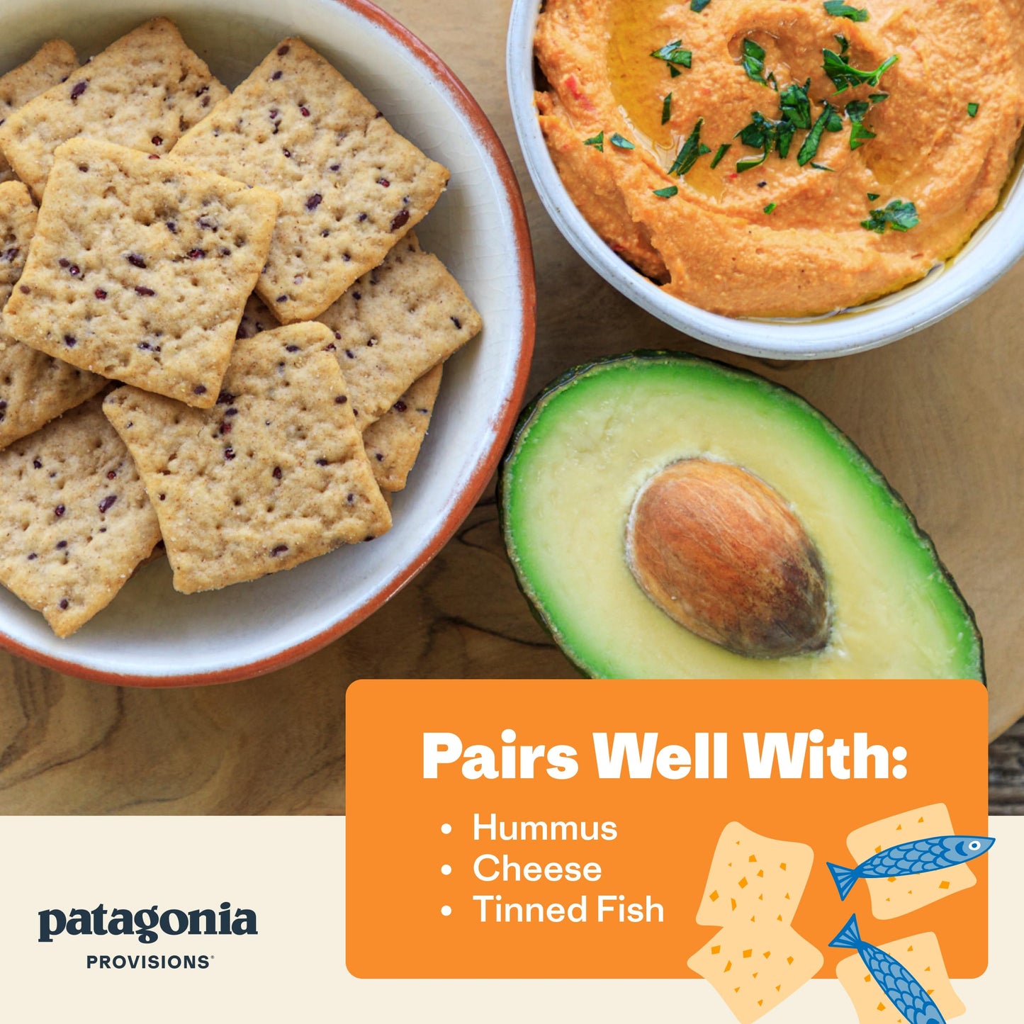 Patagonia Provisions Organic Sourdough Sea Salt Crackers - 3g Plant Protein Per Serving - Made with Wheat Flour & Sea Salt - Non-GMO, No Added Sugar
