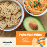 Patagonia Provisions Organic Sourdough Sea Salt Crackers - 3g Plant Protein Per Serving - Made with Wheat Flour & Sea Salt - Non-GMO, No Added Sugar