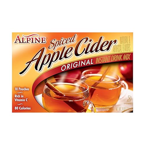 Alpine Spiced Cider Original Drink Mix, Apple Flavor, 10 Pouches