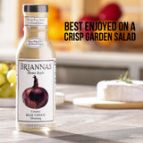 BRIANNAS - Home Style Creamy Blue Cheese Dressing - Fine Salad Dressing made with Premium Ingredients - Gluten Free & Low Sugar Dressing - 12 oz