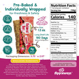 Appleways Strawberry Oatmeal Bars, 1.2 oz, 216 Count - Individually Wrapped, Whole Grain Soft Baked Oat Snack Bars, Healthy and Nut-Free Breakfast Bar